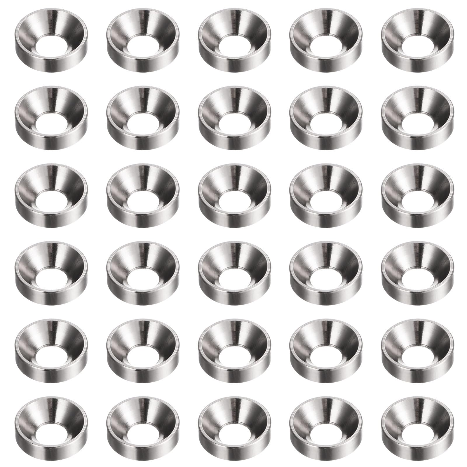 HARFINGTON M4 Countersunk Washers - Silver -10