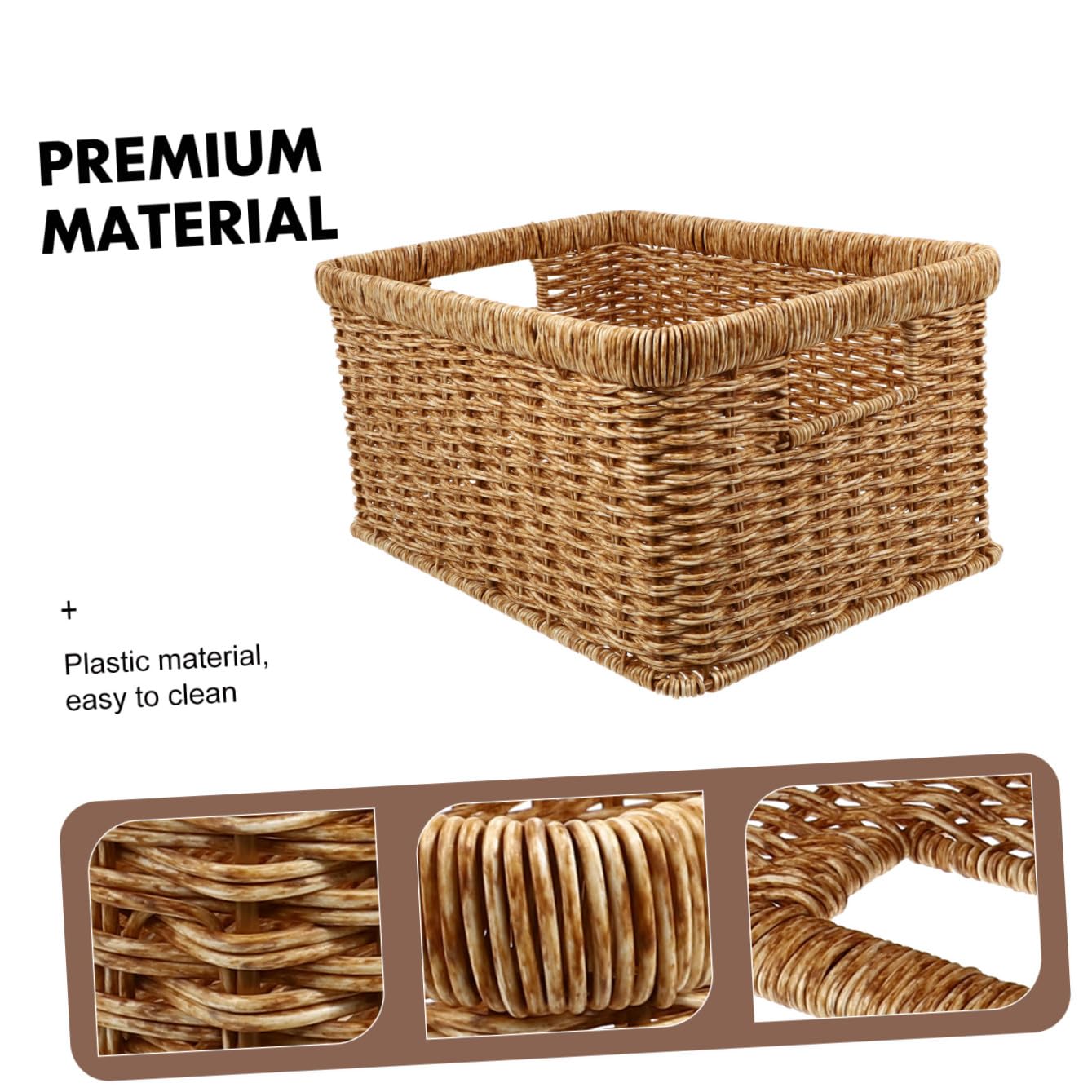 Cabilock Cesta de Clasificación de Plástico Cesta de Recepción de Artículos Varios Gran Capacidad para Habitaciones Infantiles y Cocina de Estilo Natural