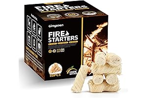 Fire Starters 60pcs-Natrual Fire Starters for Campfires, Fire Pit, Pizza Ovens, BBQ,Wood...
