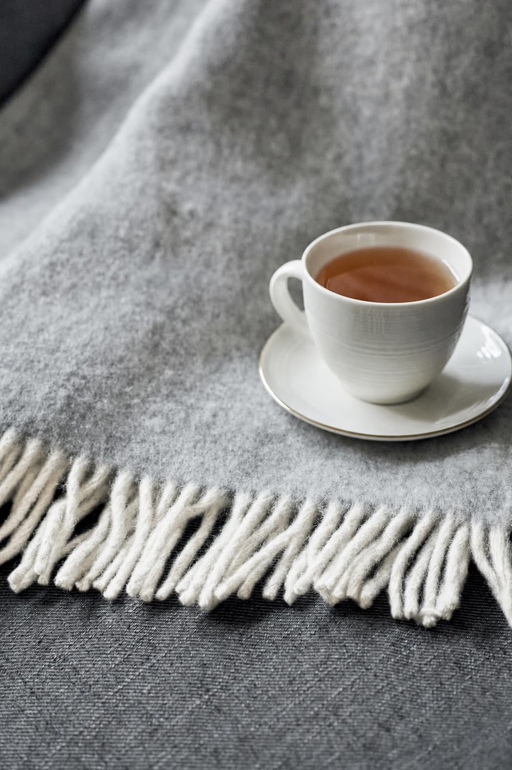 Vendita Coperta in 100% Pura Lana Merino, size DOPPIO 160 x 200 cm Naturale e caldo regalo perfetto ! PRODOTTO NATURALE. GRIGIO
