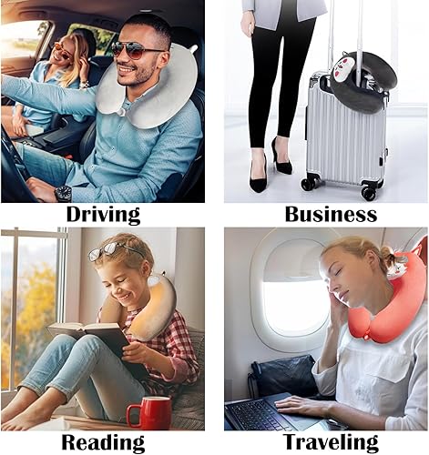 Vista 16 de Sexysamba Reposacabezas y almohada de cuello de dibujos animados para niños y niñas, adolescentes, accesorios de viaje para avión, automóvil