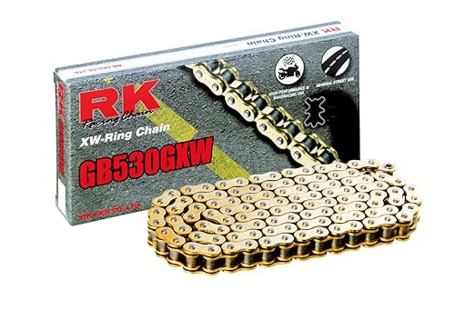 RK Racing Chain GB530GXW 122 122-Links Gold XW-Ring Chain with Connecting Link
