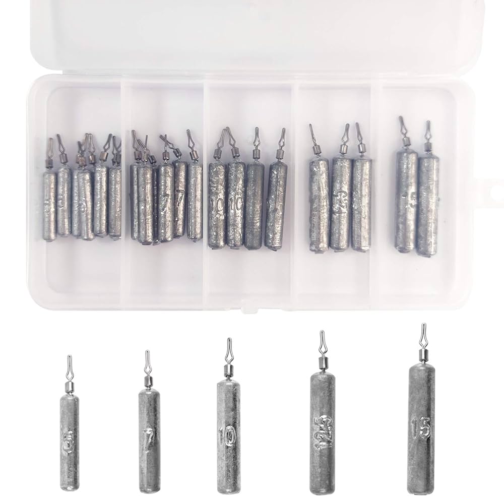 ルアー　ワーム　仕掛け　おもり Amazon | ワームシンカー 釣り シンカー 棒状オモリ バス 根魚