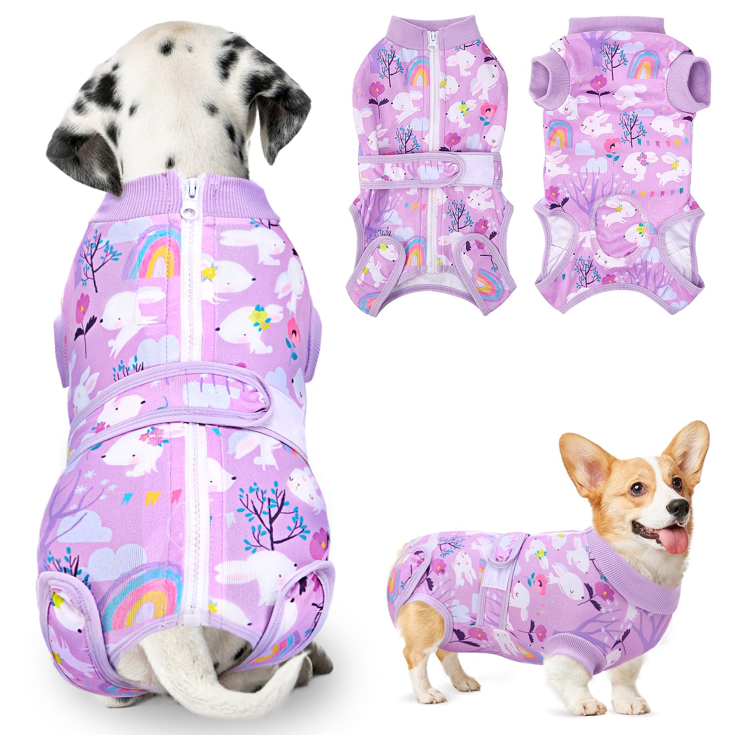 Eyein Dog Surgery Recovery Suit Female - Male Dog Surgical Bodysuit Abdominal Wounds Protector, Stop Licking Spay Shirt After Surgery Onesie with Zipper, Pet Cone E-Collar Alternative(3XL) โ image 1
