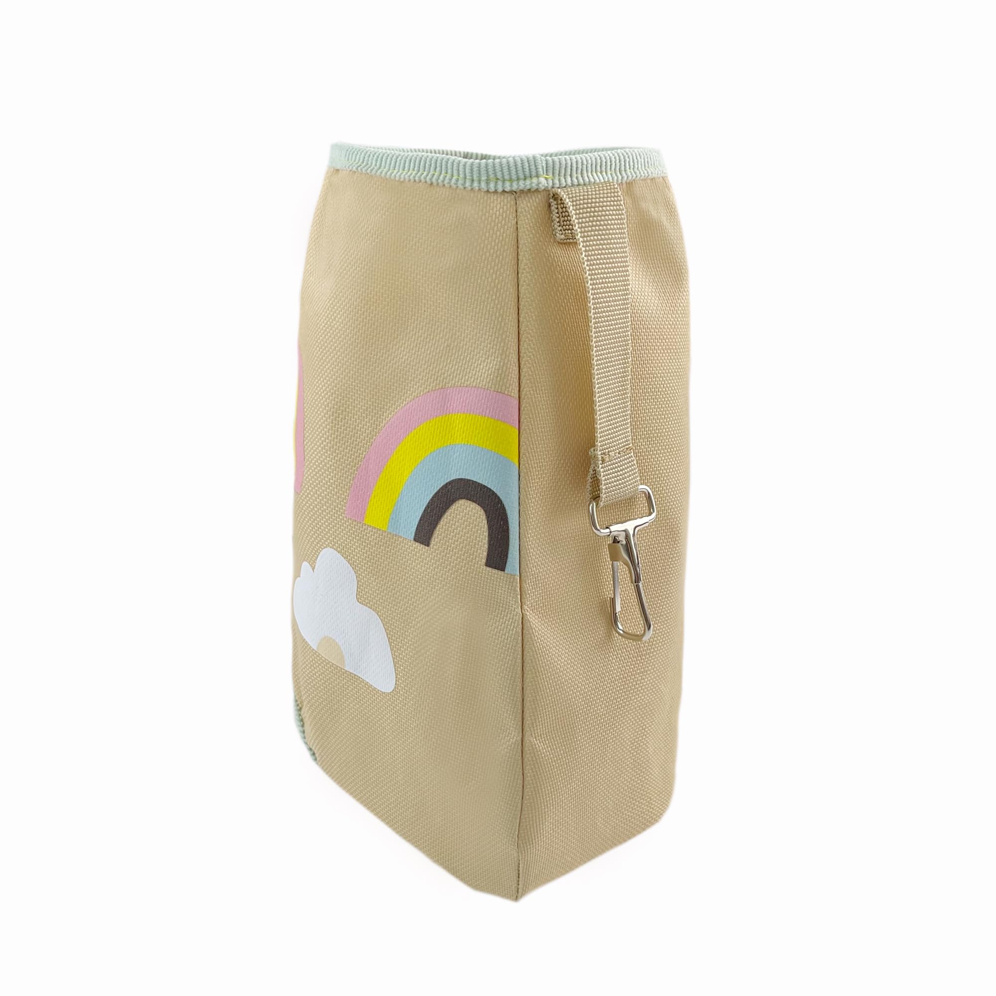 Rabbit Hay Feeder Bag for Guinea Pigs and Chinchillas | Cute Rainbow Design, Washable Oxford Cloth, Single Hole Timothy Hay Holder - image 7