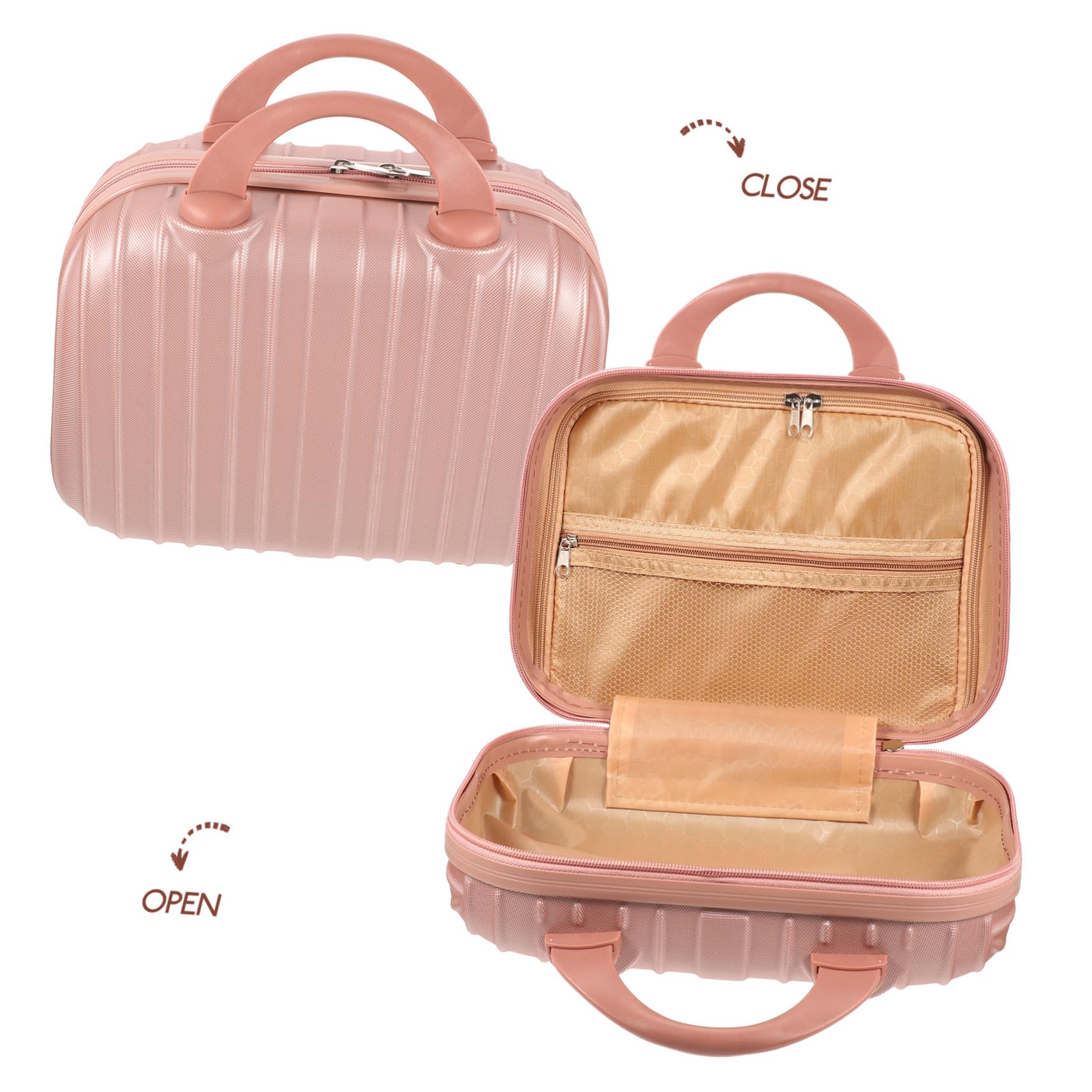 Beauty Case da Viaggio Donna Grande Capacità in ABS e Pc, Portatrucchi Multifunzione per Cosmetici Art, per Viaggi e Impiego Quotidiano