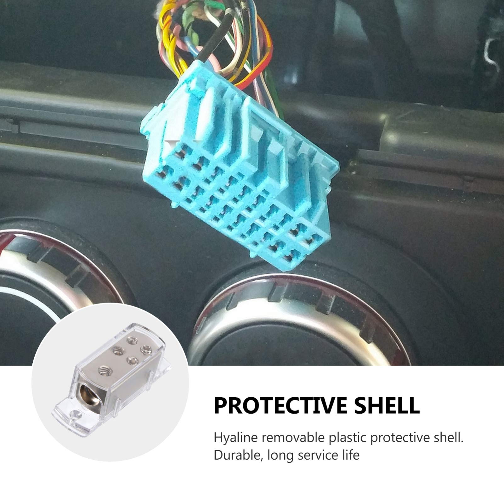 VORCOOL 4-Wege Auto Audio Stereo Amp Power Ground Kabel Splitter Verteilerblock 4GA 8GA für Autos Boote