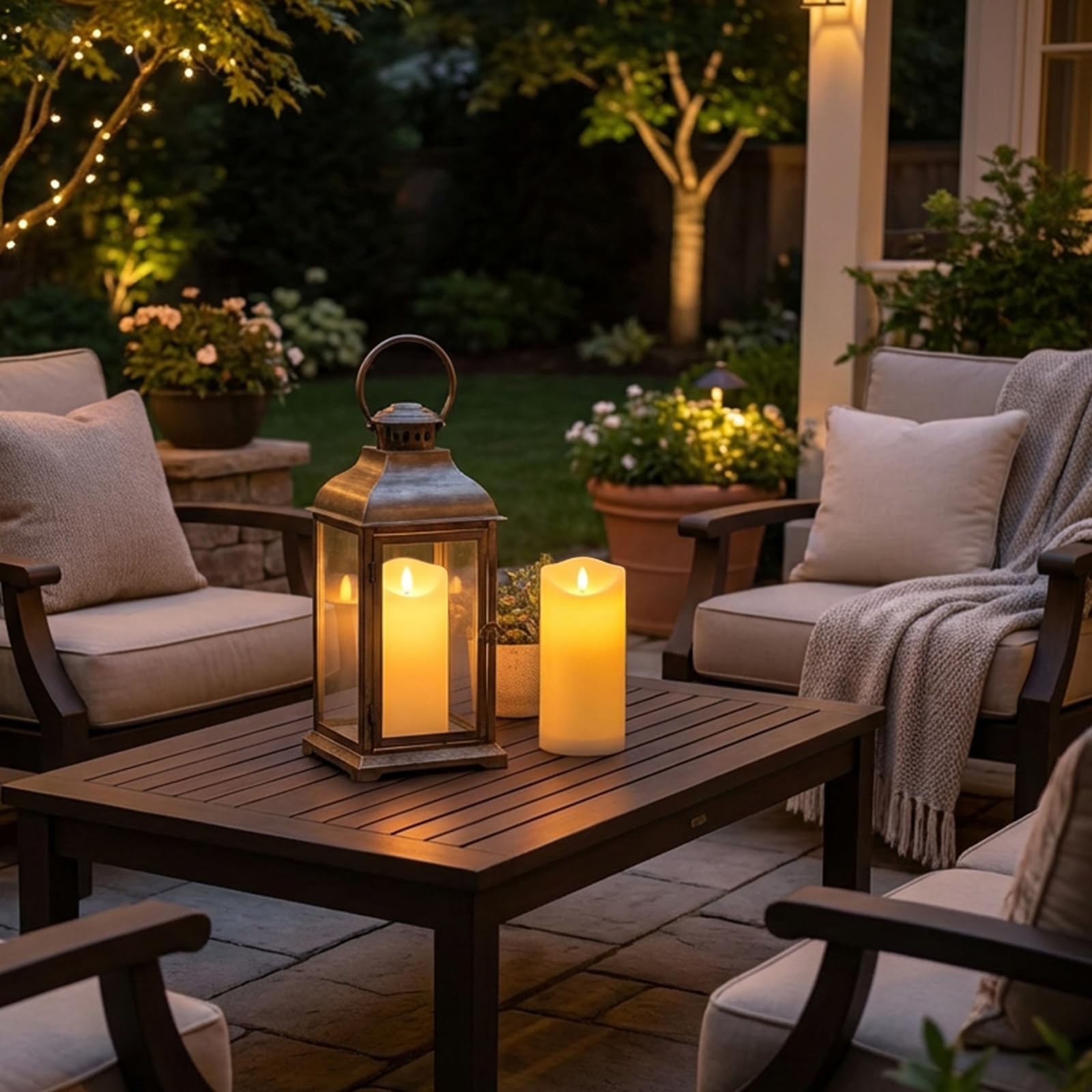 Solarbetriebene wasserdichte flammenlose Kerzen, solarbetriebene LED-Kerzen mit flackernder Flamme, geeignet für Terrasse/Garten/Party-Dekoration, 4