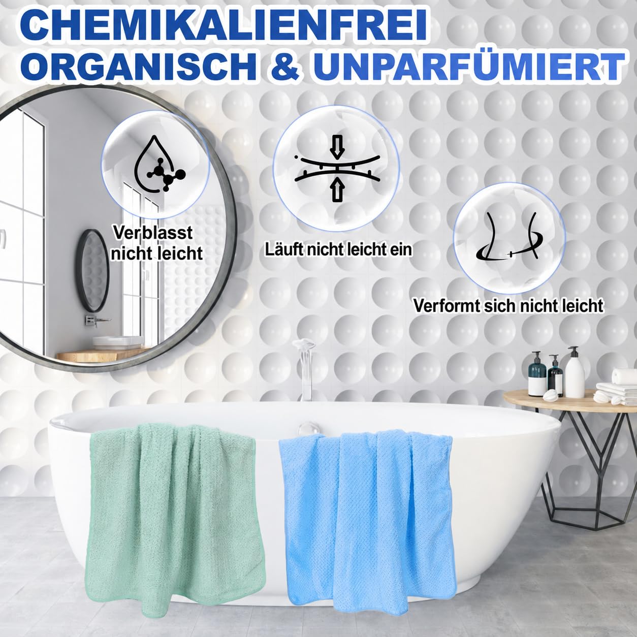 16 Stück Mikrofaser Handtücher Set, 70 x 140 cm Schnelltrocknend Badetücher, Saugstark Weiche Duschtücher für Bad Fitness Reisen Haushalt(Rosa, Lila, Grün, Blau)