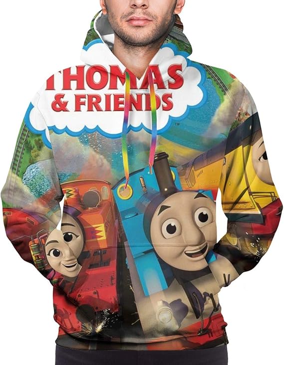 Amazon Co Jp きかんしゃトーマス1 メンズ パーカー 秋服 面白 プリント おしゃれ スウェット プルオーバー おおきいサイズ カップル着用 冬服 ファッション