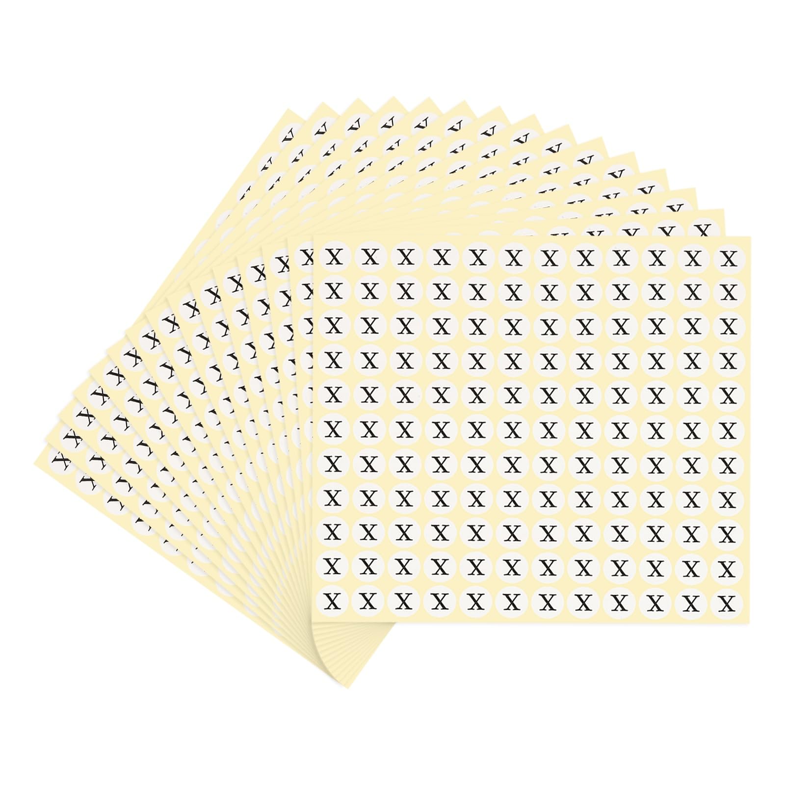 PATIKIL 15 Sheets Alphabet Stickers Letter x Small Round Sticker 1/2 Inch Self-Adhesive Paper Label for Inventory Organizing Storage Handmade (Total 1980Pcs)