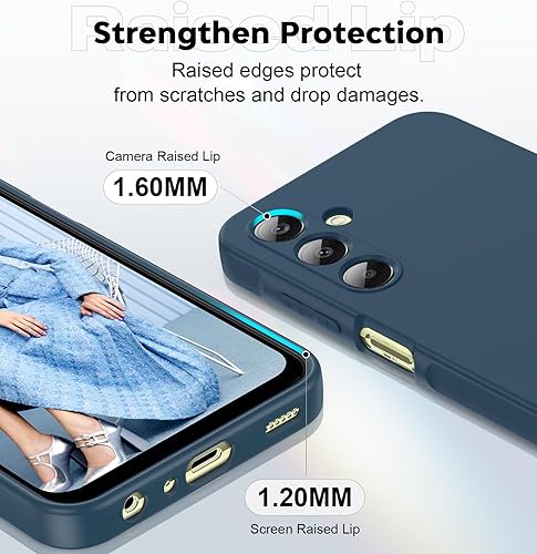 Miniatura 114 de LeYi Funda para Samsung Galaxy A14: Funda A14 5G con 2 protectores de pantalla de vidrio templado para mujeres y hombres, funda protectora delgada