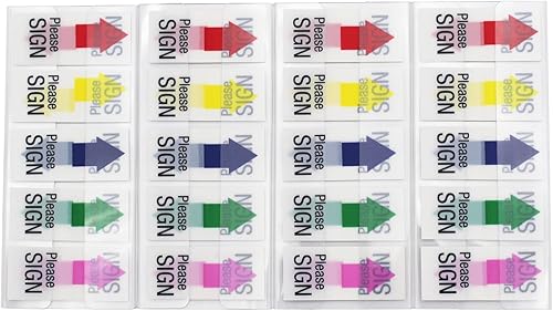 Miniatura 2 de Banderas de mensaje con texto en colores surtidos, 400 páginas en total, banderas de 0.79 x 1.77 pulgadas de ancho, fáciles de publicar, 4