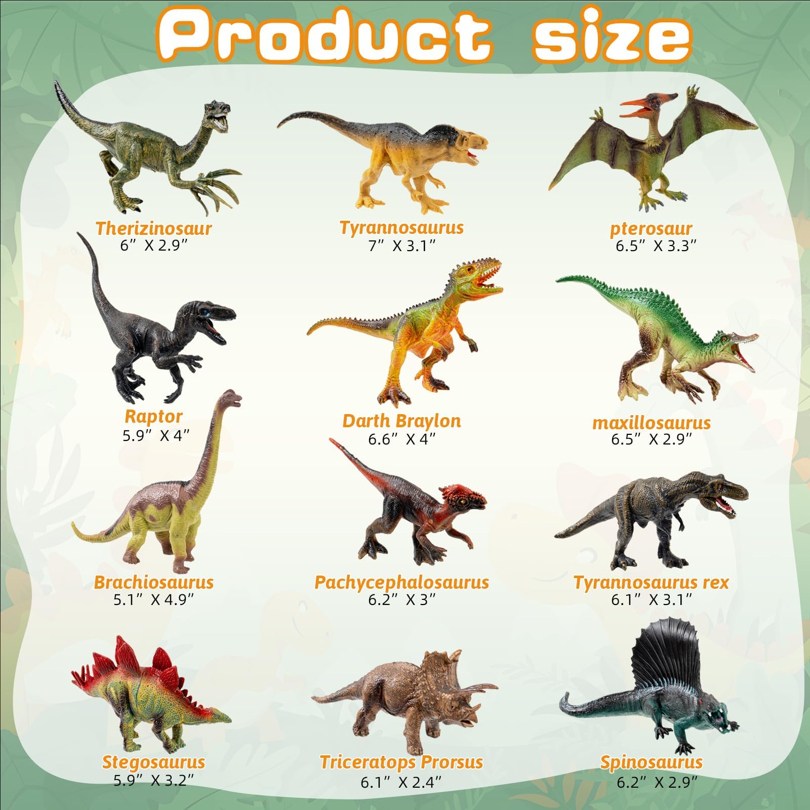 Realistic Dinosaur Toys - 12 Pack for Toddlers -3
