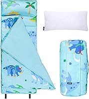 Vista 11 de Wildkin Alfombrilla para siesta de microfibra para niños – Suave colchoneta para dormir con almohada, ideal para la escuela y viajes - Fuera de este