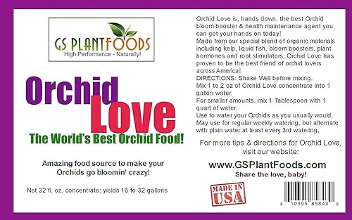 Miniatura 8 de Orchid Love El mejor alimento para orquídeas del mundo 32 onzas líquidas concentrado produce 16 a 32 galones
