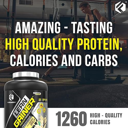 Vista 21 de Forzagen Lean Gainer Premium Mass Builder Proteína en polvo para hombres y mujeres Proteína alta en calorías, aumento de peso, volumen