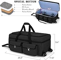 Vista 6 de Yarwo - Bolso de transporte con ruedas para manualidades compatible con Cricut Maker 4, Maker 3, Maker, Explore 4, Explore 3, Cameo 4/5, estuche