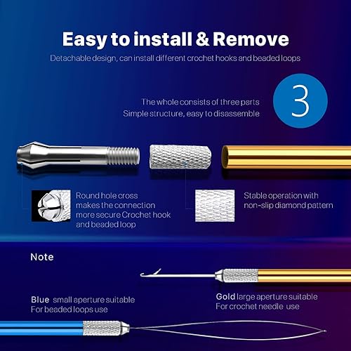 Miniatura 5 de konovo Microlinks Kit de extensiones de cabello, herramientas profesionales con alicates de extensión de cabello, enhebrador de cuentas, anillos de