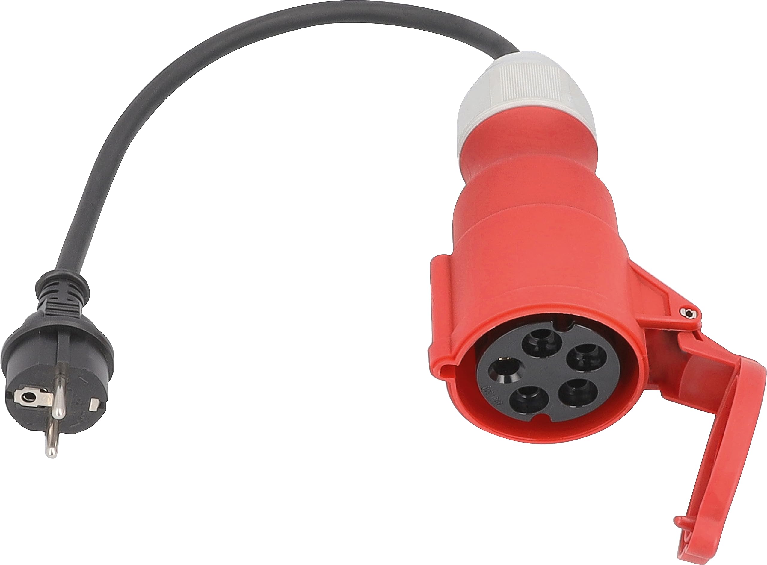 Câble Adaptateur E2 0,3 m avec Fiche de Protection et Coupleur CEE Rouge