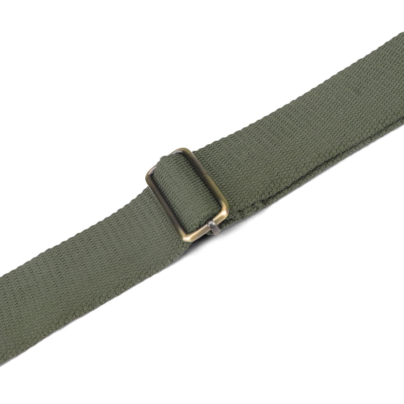 TOURBON - Cinturón de 5 cm para Escopeta de Caza, de algodón y Cuero, Estilo inglés (Verde)