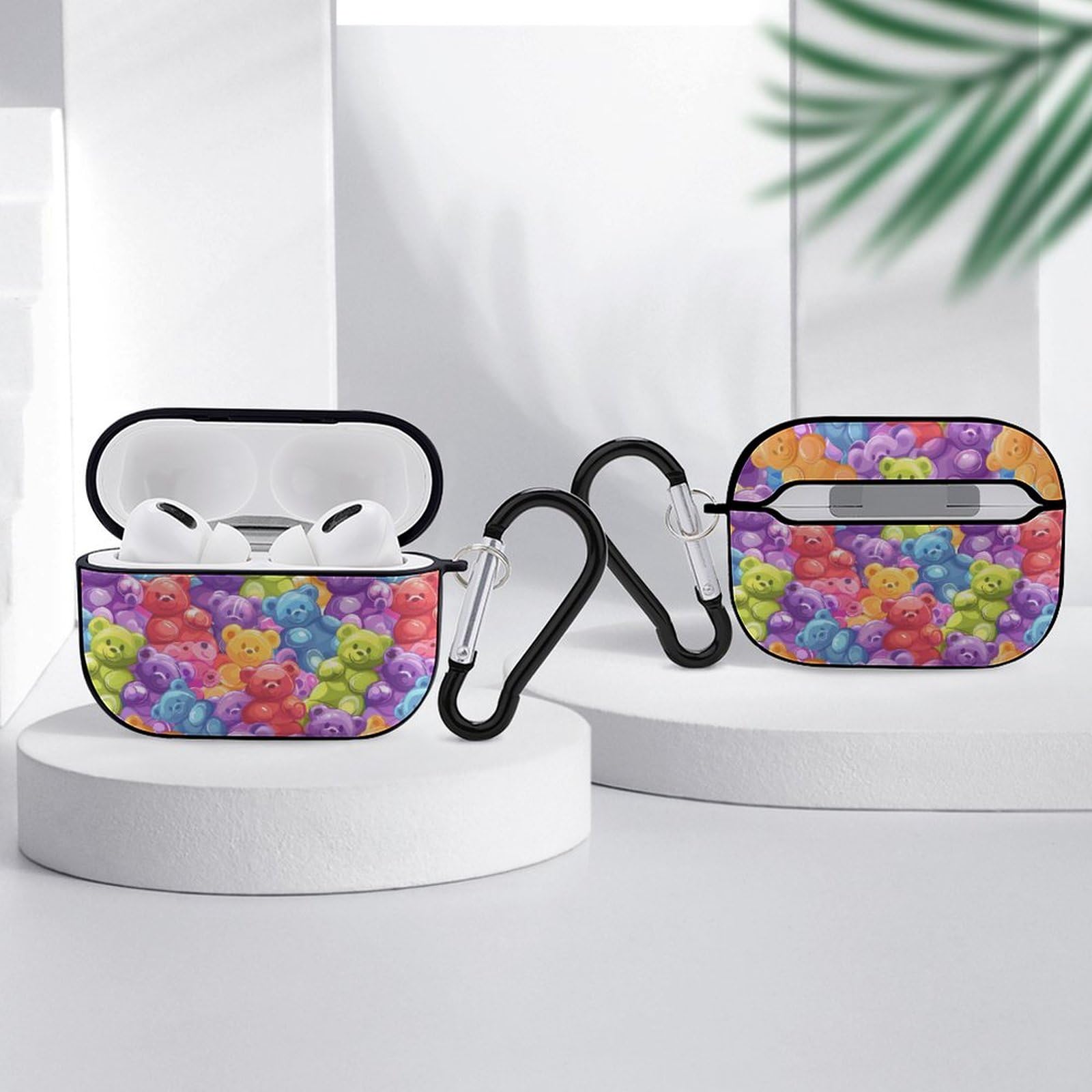 HARIBO グミベアデザイン AirPodsケース Amazon.com: Gummy Bears Candies Earbud Case Cover Compatible with