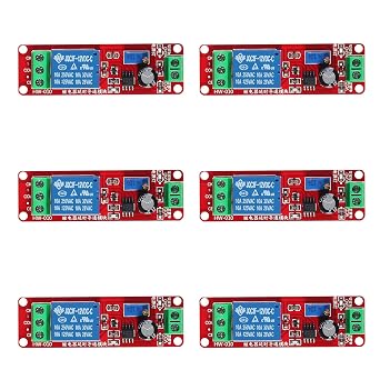 DIANN 6pcs NE555 DC 12V Delay Timer Relay Switch Module Adjustable Module 0 to 10 Second Converter Timer