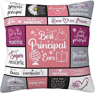Principal Appreciation Gifts, Principal Gifts for Women, Best Principals Retirement Gifts for Women, Gift for School Principals, Principal's Day Gifts Throw Pillow Cover 18"×18"