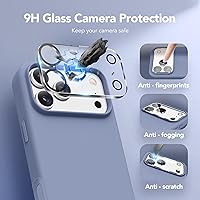 Vista 1470 de GONEZ Funda de silicona para iPhone 15 Pro Max, compatible con Magsafe, protector de cámara + protector de pantalla, forro de microfibra suave Negro