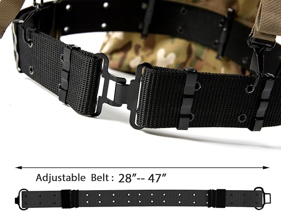 MT Military ALICE Yoke Shoulder Strap with Belt and Utility Army Butt Pack for Outdoor Backpack Multi-terrian