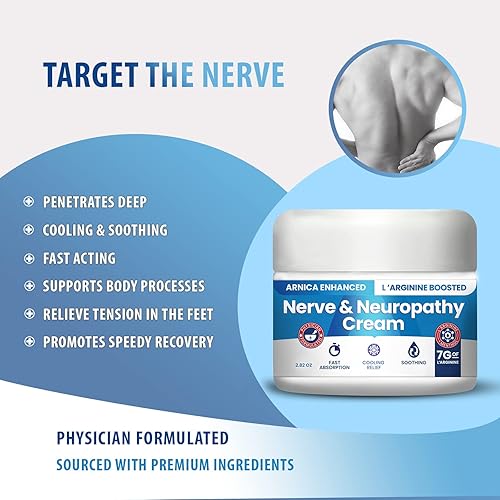 Miniatura 3 de Crema neuropatía árnica mejorada y fórmula potenciada por L'Arginine  Alivio máximo de fuerza para pies, manos, piernas, dedos de los pies incluye