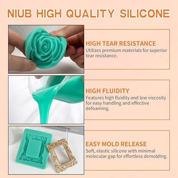 20A Silicone Mould Making Kit, 80oz Mould Making Silicone Rubber
