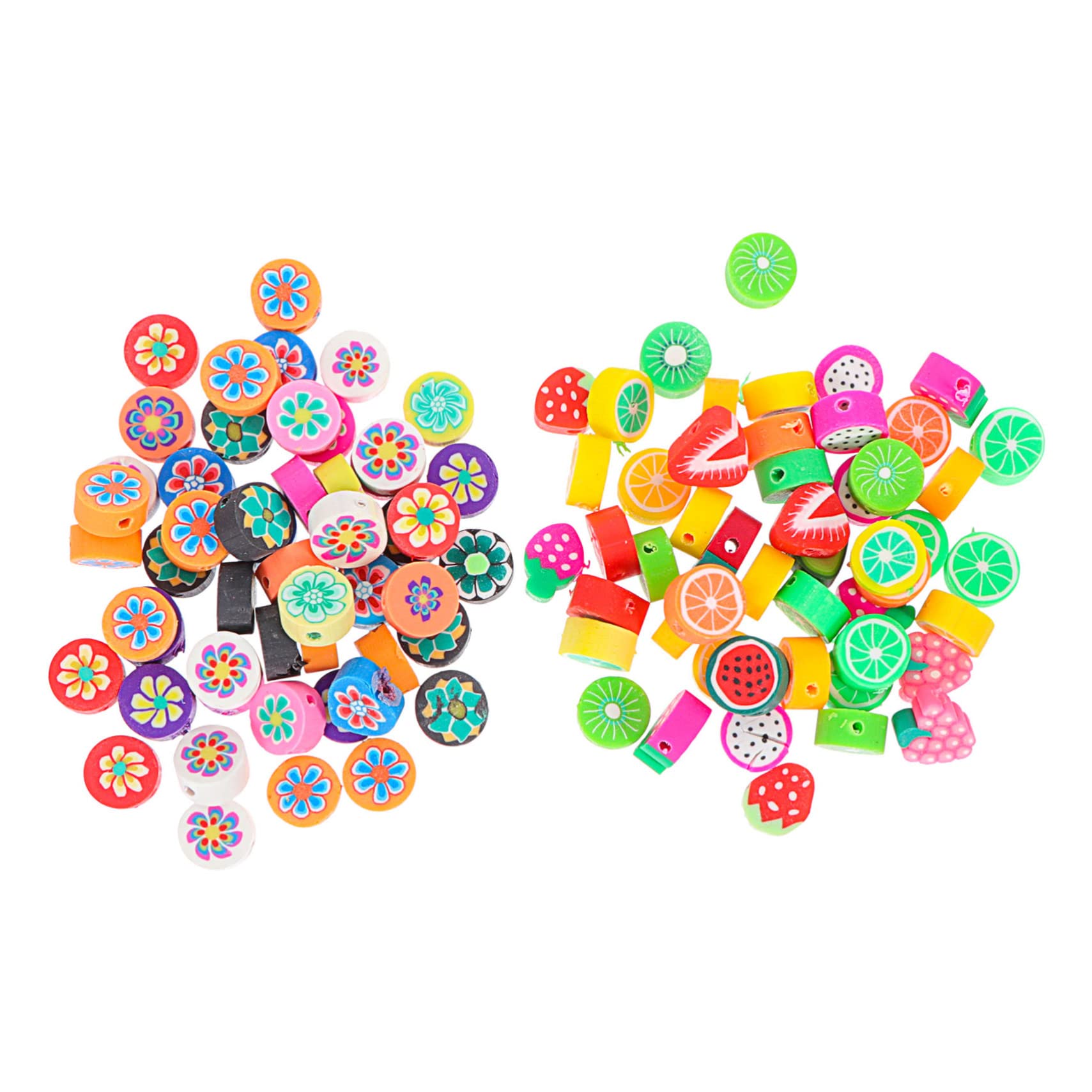 Uonlytech Abalorios De Frutas De Arcilla Polimérica Para Manualidades Diy Accesorios Para Pulseras Y Collares Para Adultos 100 Piezas*5