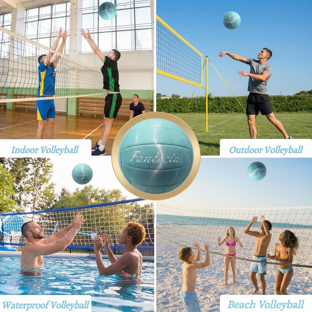 Volleyball mit Pumpe Offizielle Größe 5 Soft Touch Volleyball Indoor Outdoor Training Spiel Match Beach Pool für Erwachsene