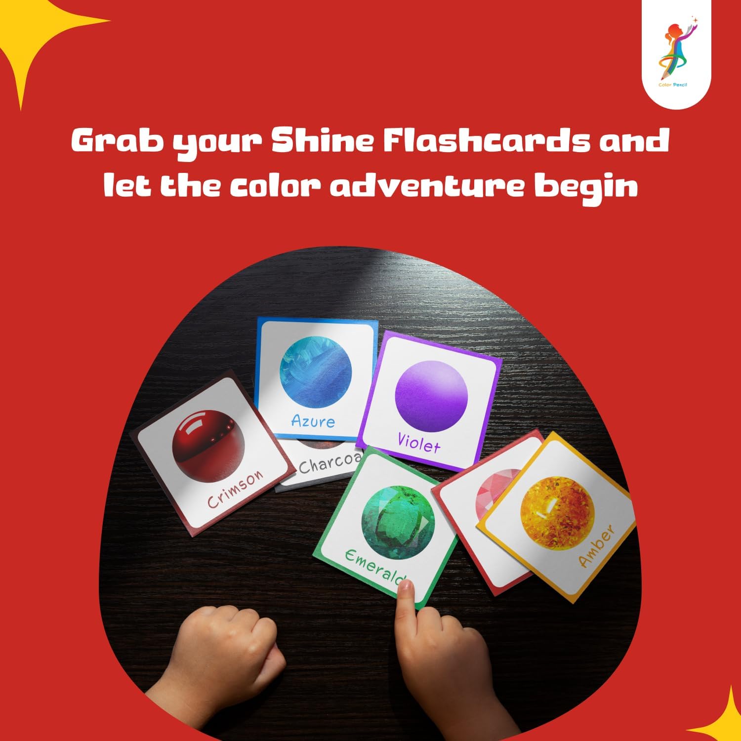 Flash Cards for Toddlers – Set of 36 | Shine Learning Cards for Kids | Boost Color Recognition & Memory | Educational Preschool Activities & Early Learning | Gift for Kids Ages 2-4 Years