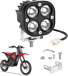 Ebike Headlight Compatible Fit for Yozma IN10 Dirt Pit Bike, LED Ebike Front Light 6500K Plug-Play Motorcycle Auxiliary Light