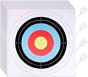 20pcs Archery Targets Paper Standard, 16 Inch Bow Arrow Target 10 Rings ...