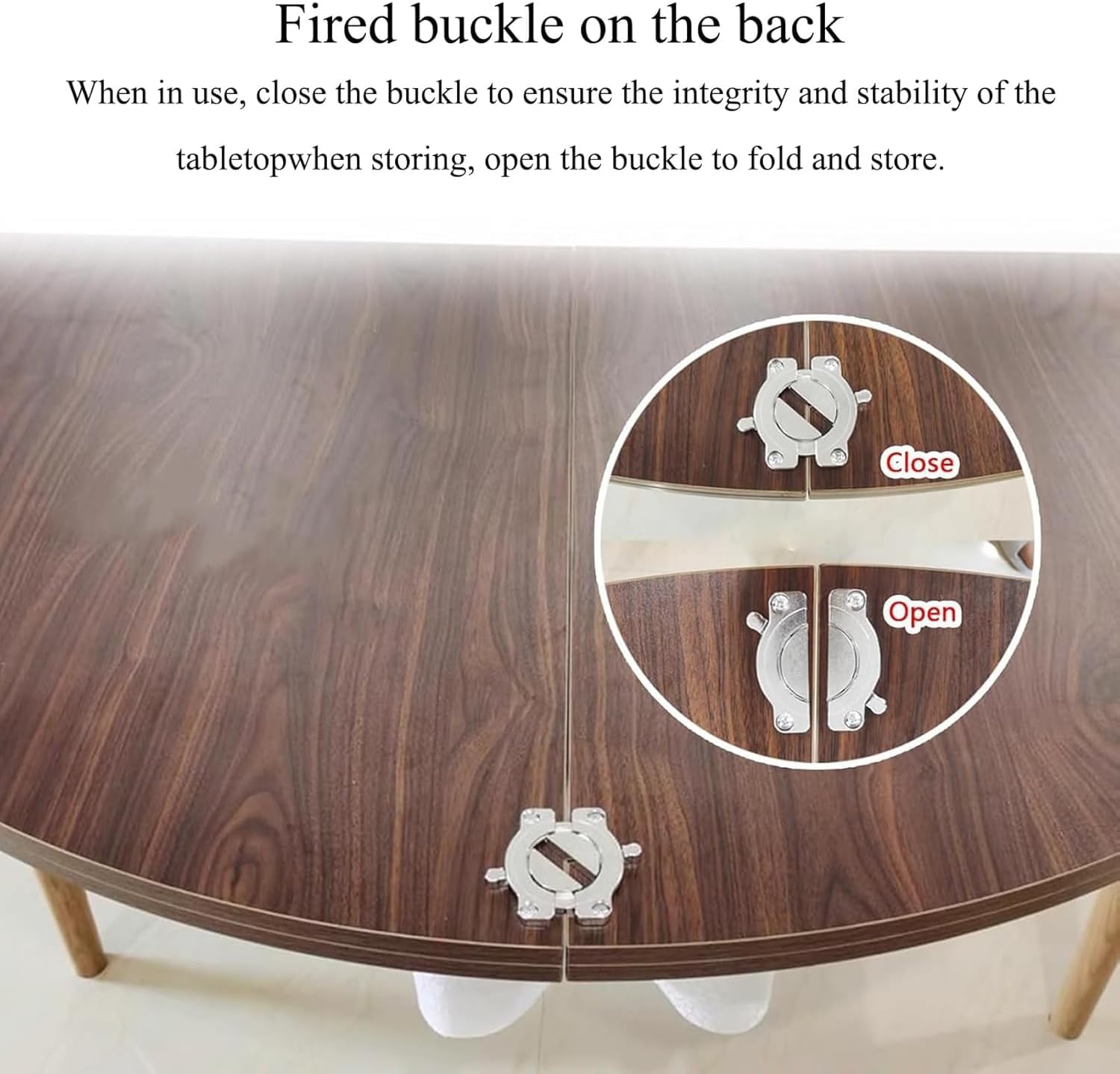 Folding Round Table Top Extender, Heavy-Duty Portable Replacement Desktop for Indoor/Outdoor Patio Tables, Perfect for Parties, Events, Camping, and Home Gatherings (Wood, 220cm / 87", Wood)