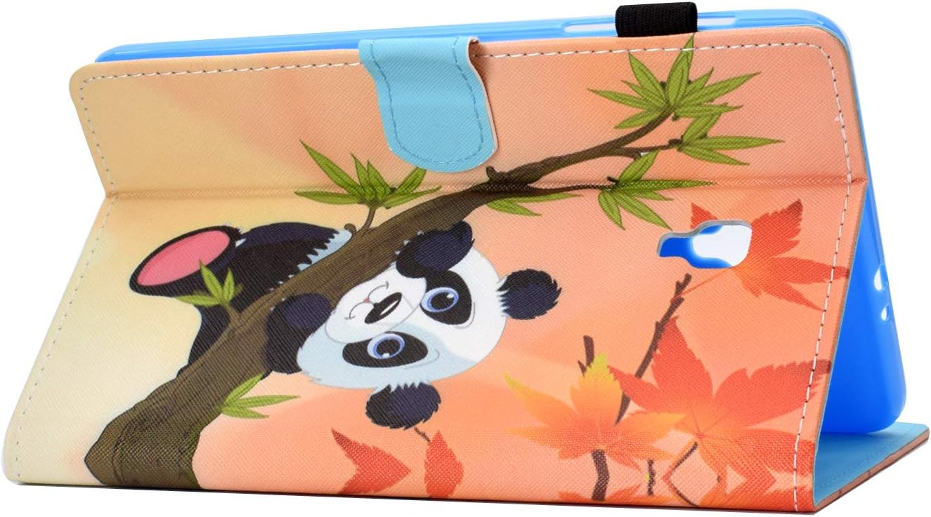 Dteck Case for Samsung Galaxy Tab A Tablet (8 Inch, 2017 Release, Model Number SM-T380 /SM-T385), Smart Stand Wallet Leather Flip Fold Slim Cute Cover with Auto Sleep Wake/Stylus Pen, Panda on Tree