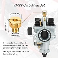 Vista 7 de FVRITO VM22 26mm Carburador para Predator 212 Carburador 212cc 196cc Coleman CT200U CT200U-EX BT200X KT196 Mini Bike Go Kart Baja Warrior MB200