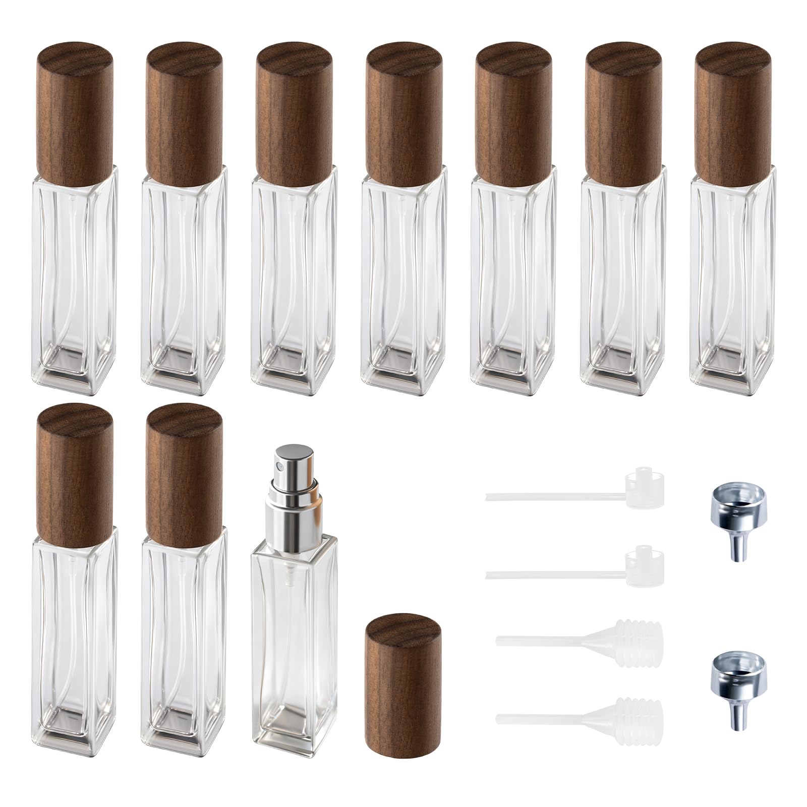 Perfume Atomizer, Refillable Spray Perfume Bottle 10pcs 0.3oz/10ml