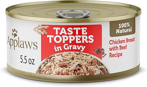 Applaws Taste Toppers - Decoración natural de comida para perros, paquete de 12, ingredientes limitados, sin granos, decoración de comida para