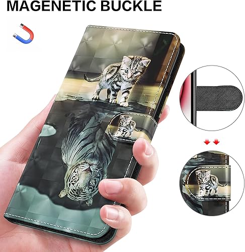 Miniatura 8 de Funda para Samsung Galaxy A14 5G, cartera con tapa y bonito estampado de dibujos animados 3D, funda de piel sintética para mujer, ranuras para