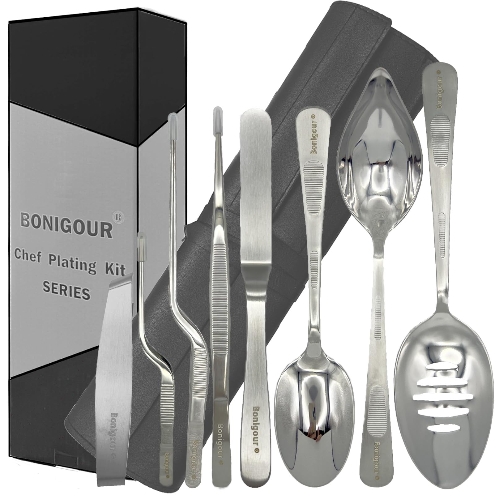 9 Piece Professional Plating Kit, Culinary Chef Plating Set,Stainless Steel