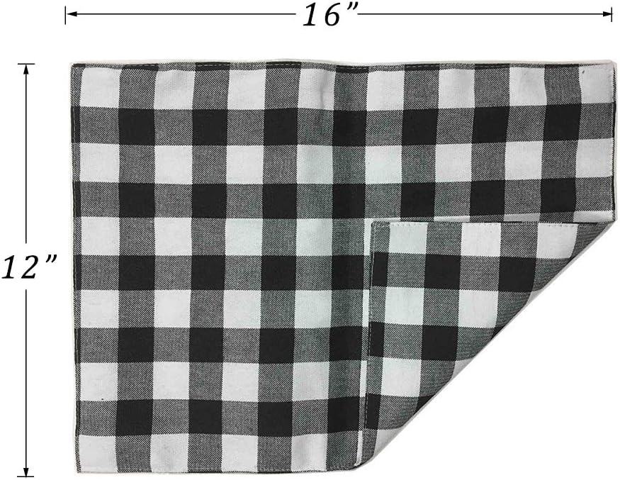 Black Friday - 60% OFF Aothpher Trellis Placemats Geometric Black & White Checked Square Table Place Mats Buffalo for Dining Table, 12x16 Inches, Double-Deck Set of 4 Up To 60% OFF Aothpher Trellis Placemats Geometric Black & White Checked Square Table Place Mats Buffalo for Dining Table, 12x16 Inches, Double-Deck Set of 4