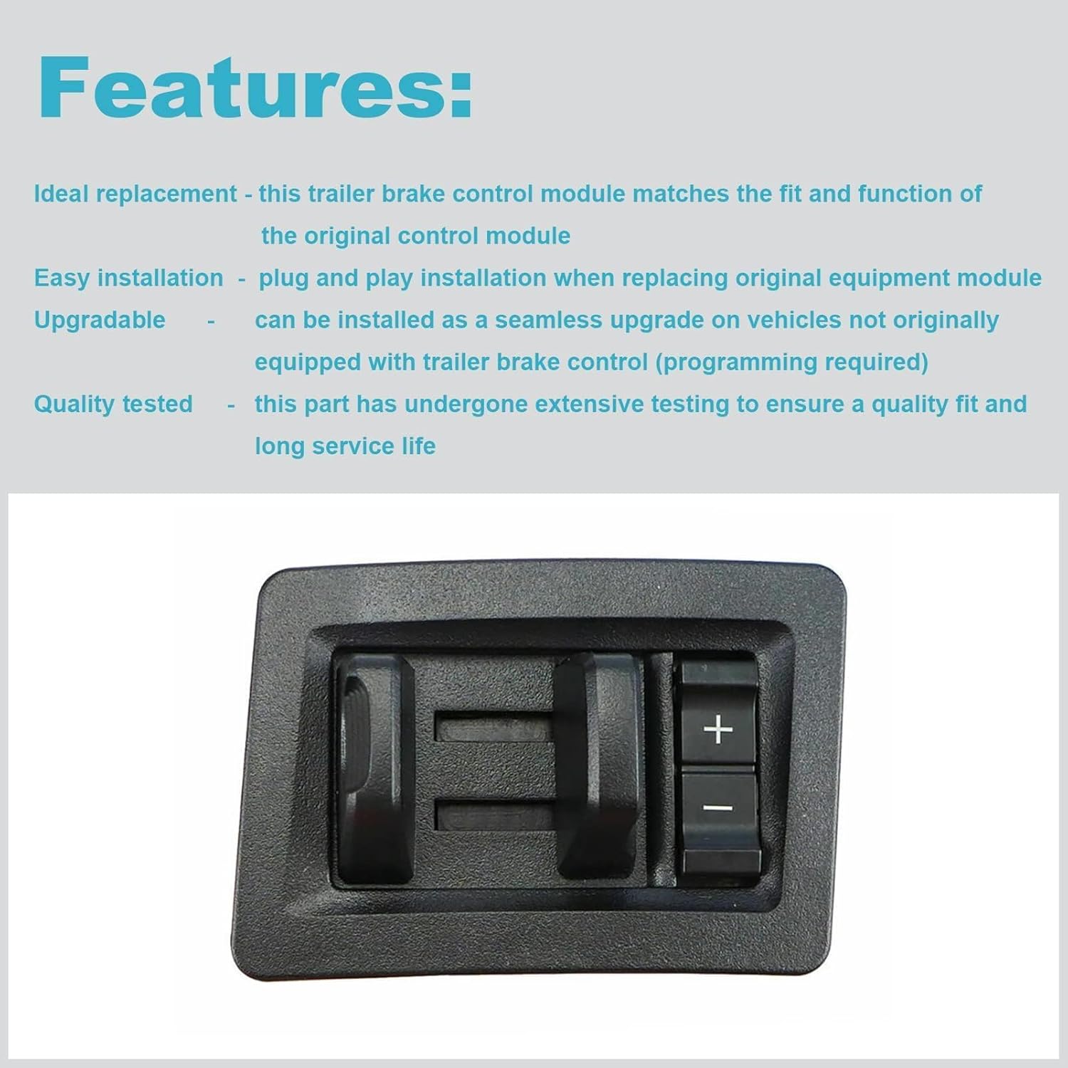 Ensun in-Dash Trailer Brake Controller Control Module Compatible with F-150 2015 2016 2017 2018 2019 2020 All Models FL3Z19H332AA, JL3Z-2C006-AA