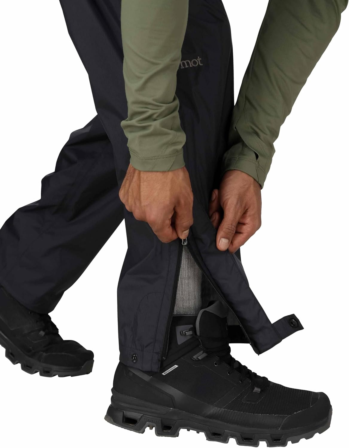 MARMOT Men's PreCip Eco Rain Pant – Lightweight, Waterproof, Packable Hiking Pants Made with Recycled Materials, Black, Short, X-Large