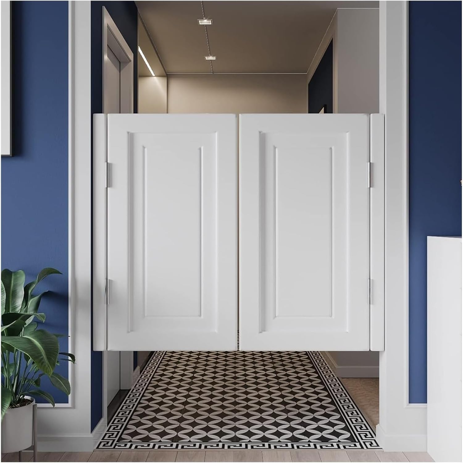 Saloon Doors Swinging Doors Door Swing Doorway Saloon Doors Swinging,Modern Cafe Swing Indoor Half-Waist Doors for Bathroom/Laundry Room/Toilet/Corridor (Size : W95xH90cm(37 3/8" x35 3/8"))
