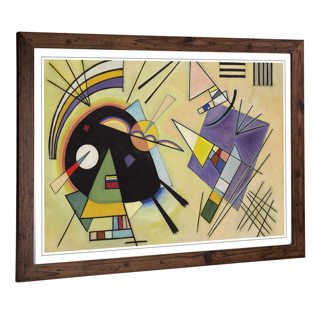 Big Box Art Framed Print of Wassily Kandinski Abstract Design | Wall Art Picture | Home Decor for Kitchen, Living, Dining Room, Bedroom, Hallway, Office, Walnut, A2 / 24.5x18 Inch / 62x45cm