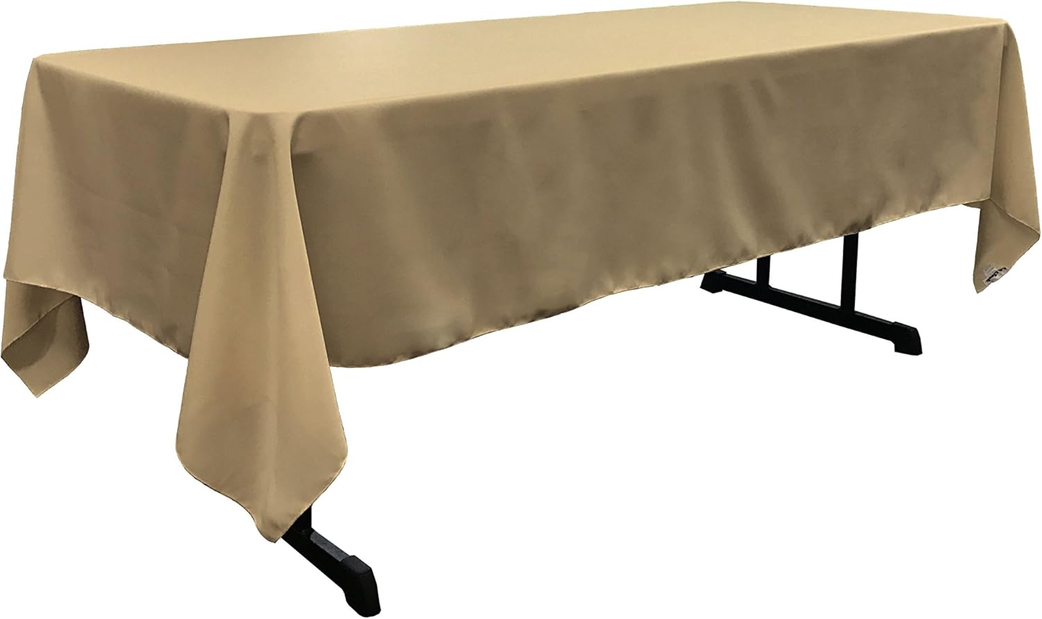 LA Linen Polyester Poplin Washable Rectangular Tablecloth, Stain and Wrinkle Resistant Table Cover 90x156, Fabric Table Cloth for Dinning, Kitchen, Party, Holiday 90 by 156-Inch, White